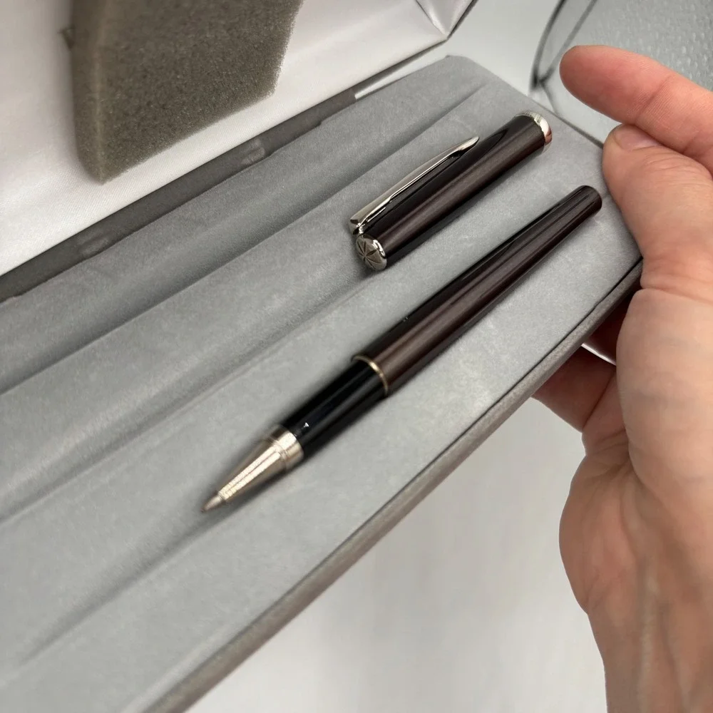 Waterford Glen Rollerball Pen,‎ Charcoal Grey Silver Trim | W407 NEW With Box
